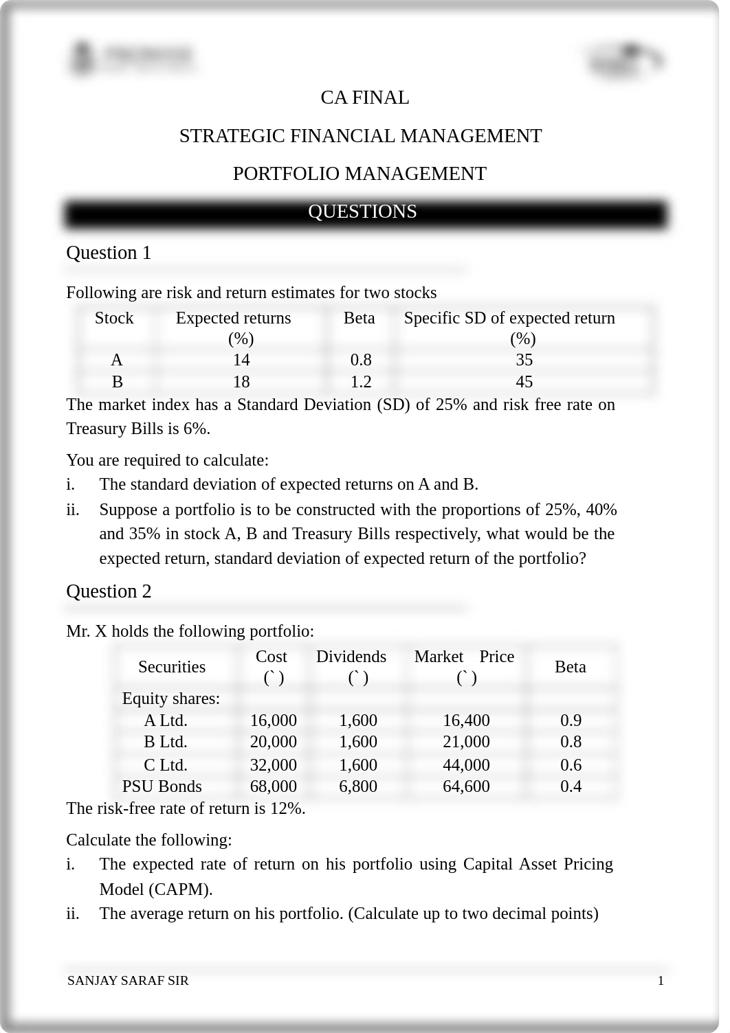 CA FINAL SFM PORTFOLIO PRACTICE QUESTION.pdf_d5duul5r4km_page1