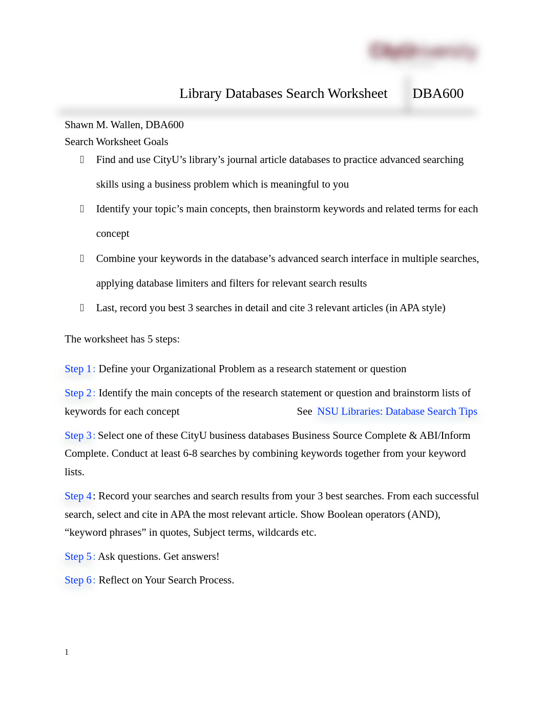Library Database Search Worksheet DBA600 SWallen.docx_d5dwtkhflz6_page1