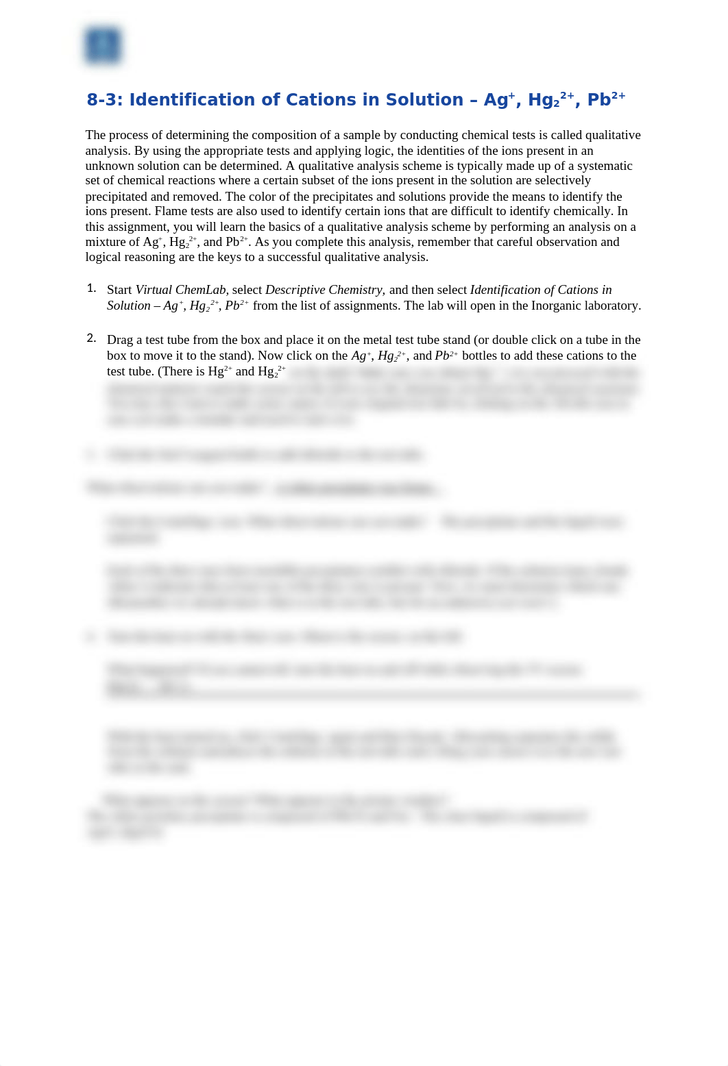 Identification of Cations in Solution - Ag+, Hg22+, Pb2+ .docx_d5eom8pn07c_page1