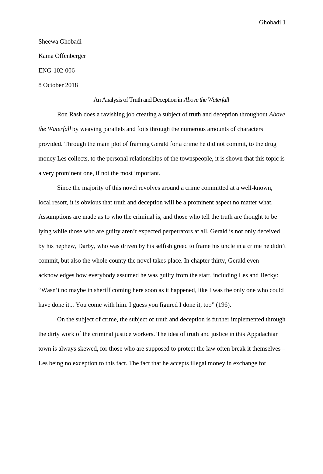 An Analysis of Truth and Deception in Above the Waterfall.docx_d5eox674kpx_page1