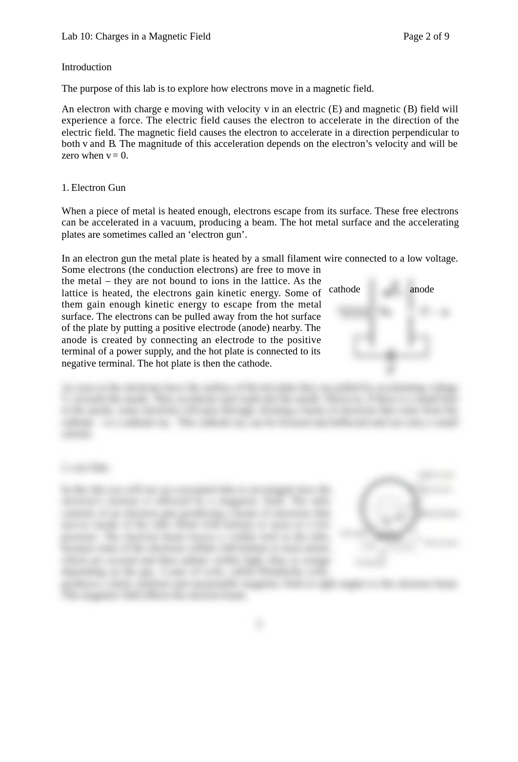 Lab 10 - Moving Charges in a Magnetic Field - PHYS 126.docx_d5euvm1kt8o_page2