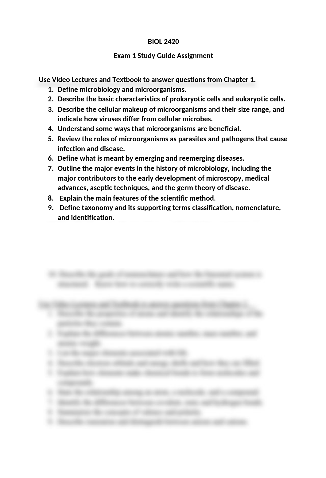 BIOL 2420 Exam 1 Study Guide Assignment.docx_d5ev8h2rake_page1