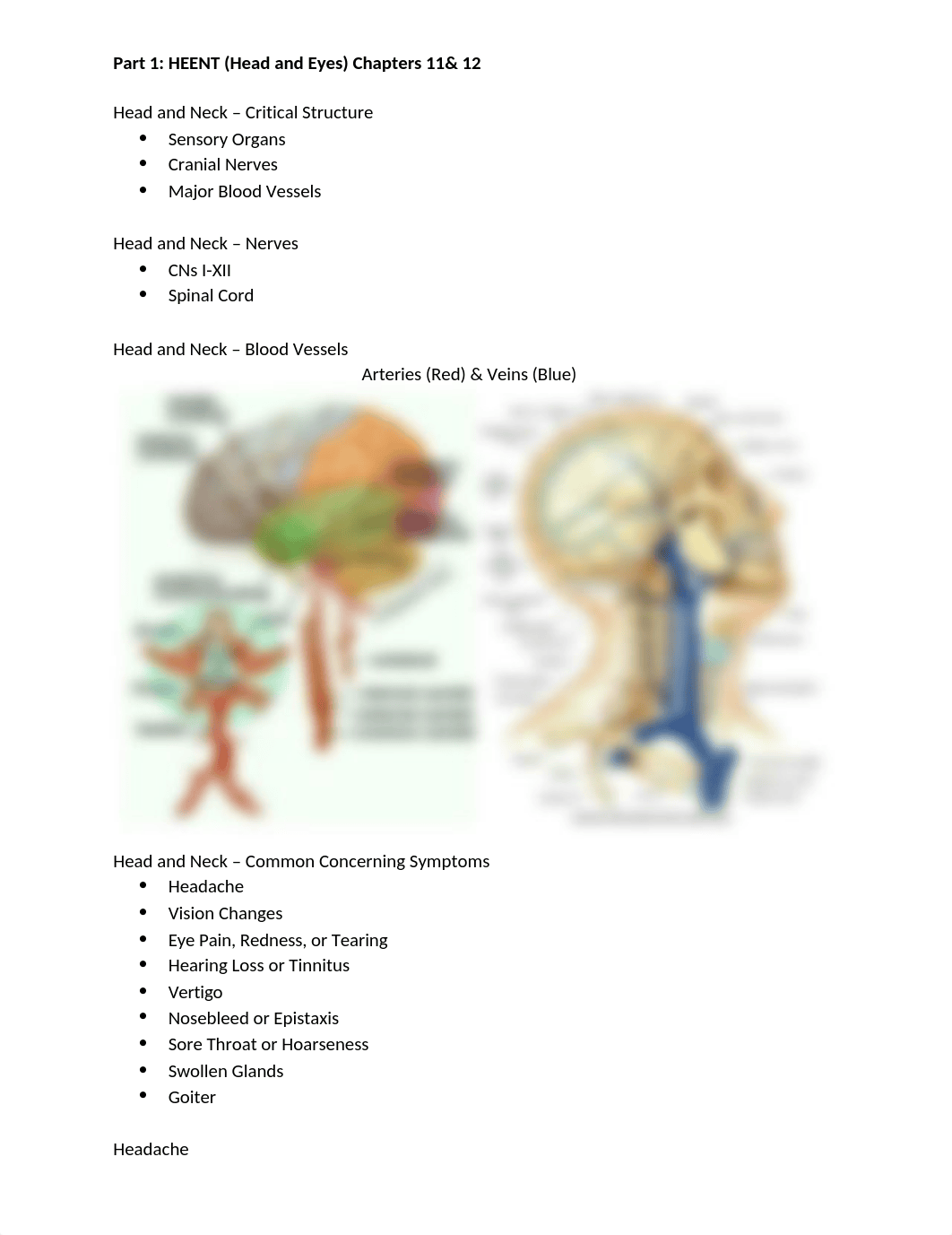 Part 1- HEENT (Head and Eyes) Chapters 11& 12 .docx_d5fg5g8oc5o_page1