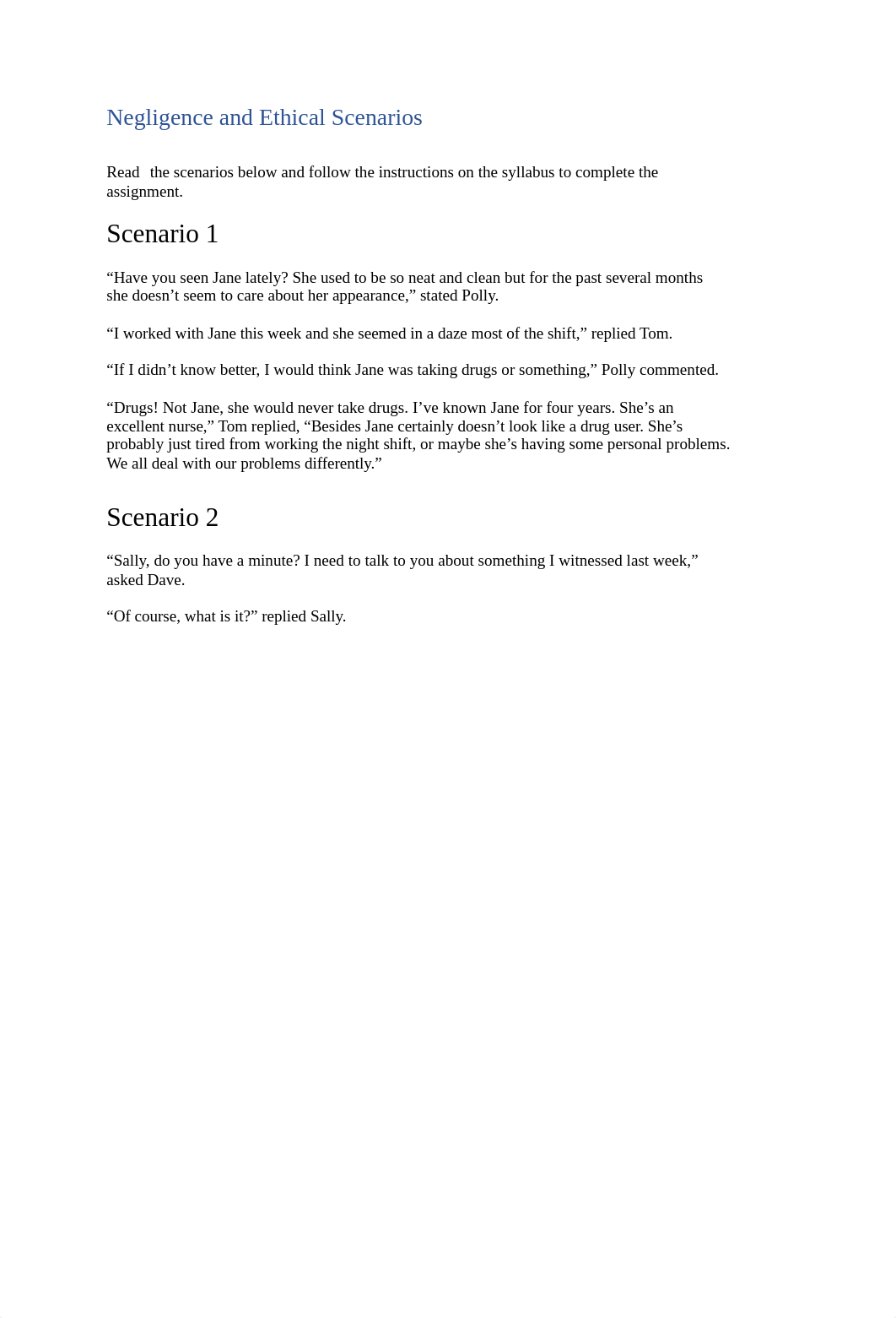 La Roche NURN5115 Negligence and Ethical Scenarios.docx_d5fj7jlnixz_page1