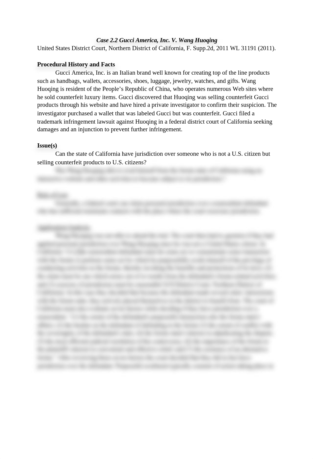 Case Brief A  Gucci America, Inc. v. Wang Huoqing (Case 2.2) .docx_d5ft9b6s9gk_page1