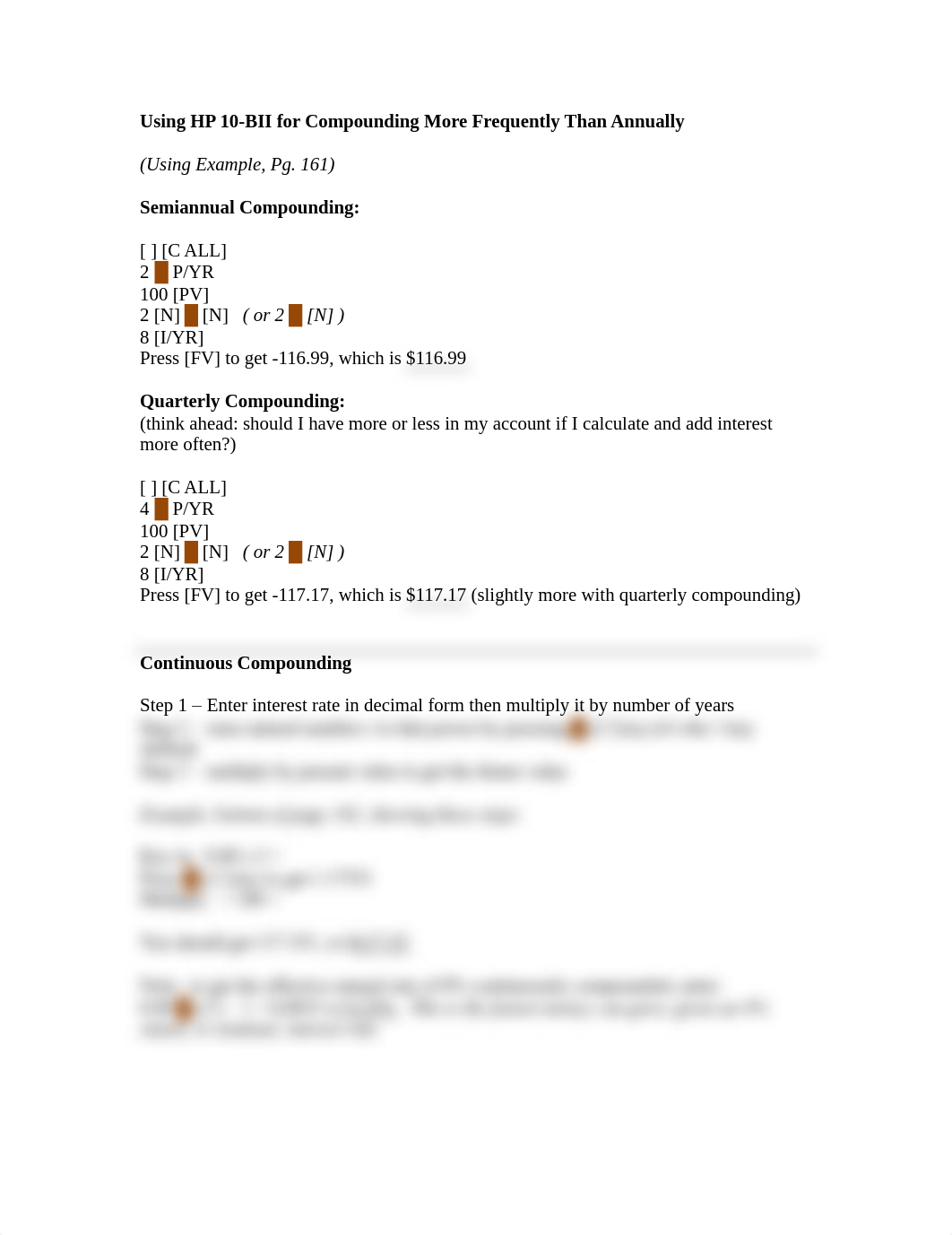 Using HP 10Bii to do semiannual AND continuous compounding_d5ftblmveuc_page1