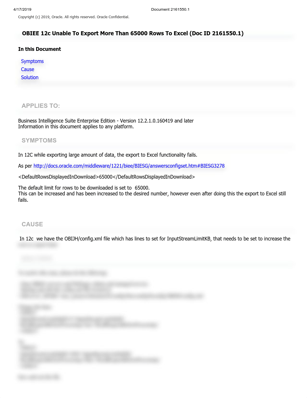 OBIEE 12c Unable To Export More Than 65000 Rows To Excel Document 2161550.1.pdf_d5fugaht0km_page1