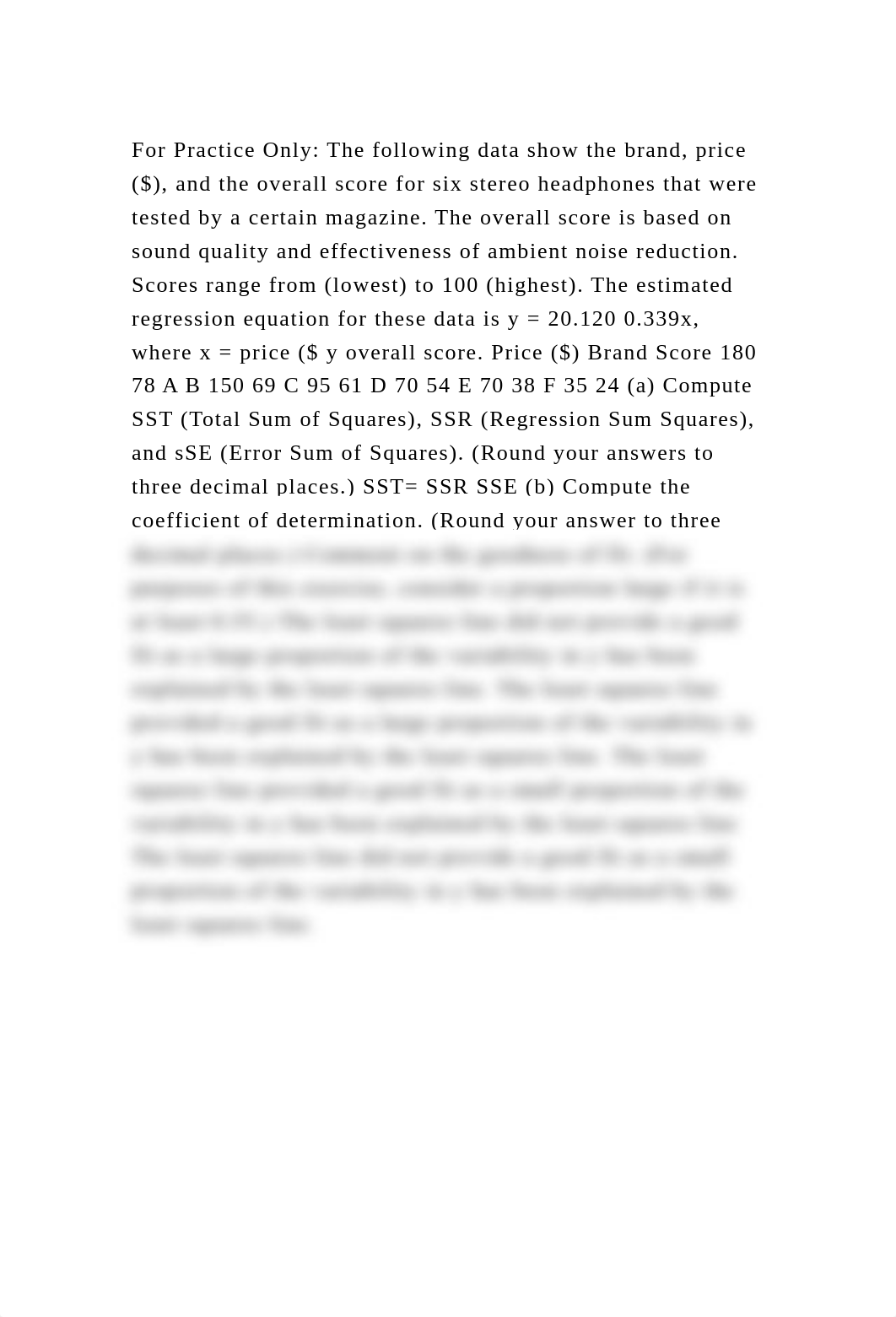 For Practice Only The following data show the brand, price ($), and.docx_d5g377944s5_page2