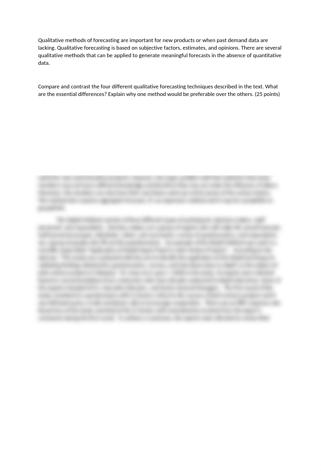 Qualitative methods of forecasting are important for new products or when past demand data are lacki_d5g94gawemp_page1