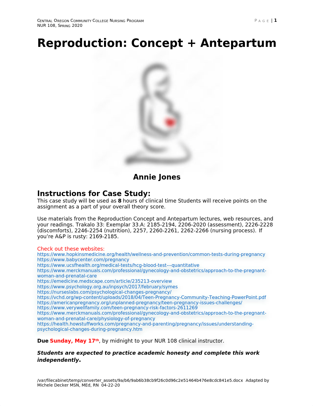 NUR 108 Antepartum Case Study.docx_d5g9bgzjmga_page1