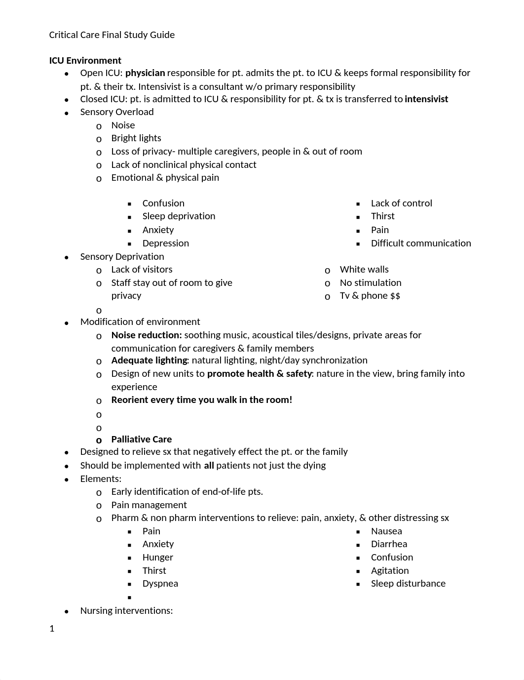 Critical Care Final Study Guide.docx_d5gnkgpjrbq_page1