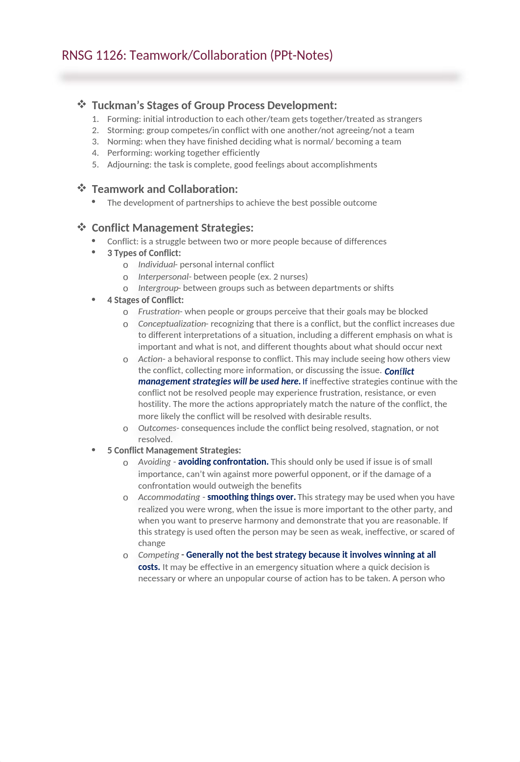 RNSG 1126 TeamWork and Collaboration PPt Notes.docx_d5gwghu0tl1_page1