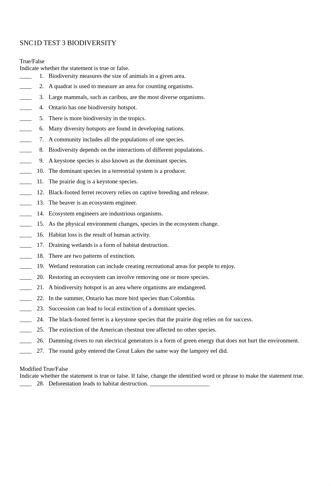 SNC1D CHAPTER 3 TEST BIODIVERSITY.doc_d5gxwisdgwk_page1