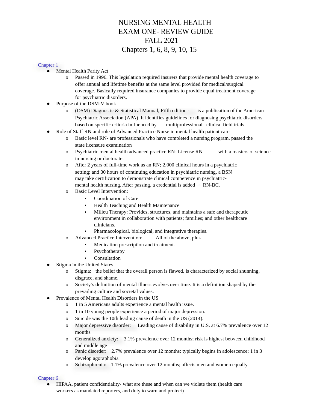 Mental Health-Exam One- Review Guide-FALL2021.docx_d5h6g66uiei_page1