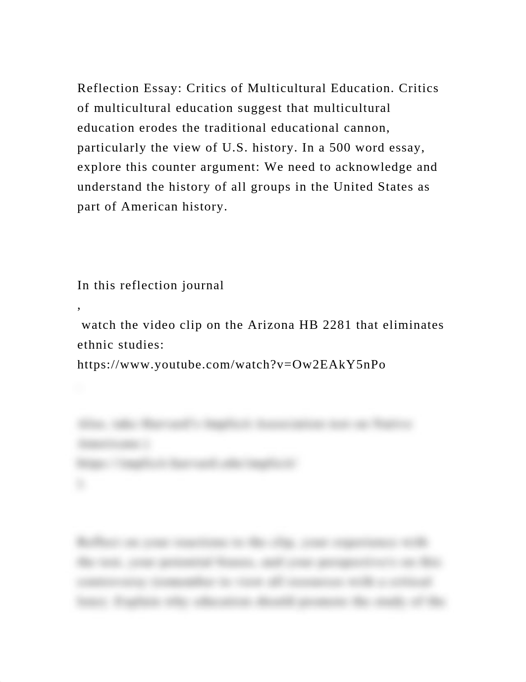 Reflection Essay Critics of Multicultural Education. Critics of mul.docx_d5h9wlej7o1_page2