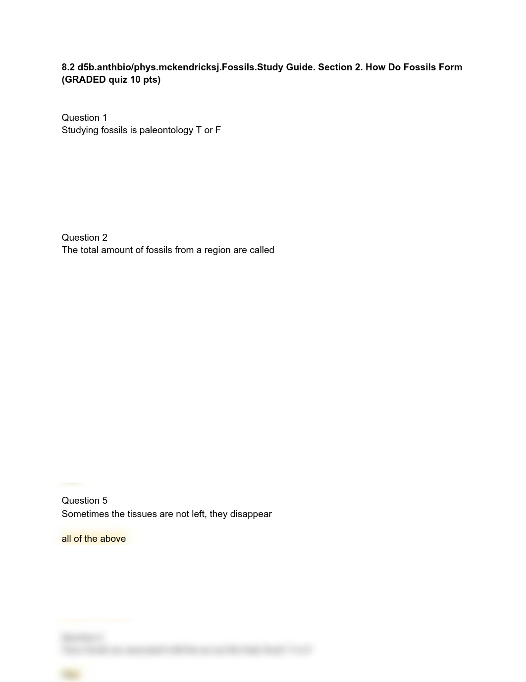 8.2 d5b.anthbio_phys.mckendricksj.Fossils.Study Guide. Section 2. How Do Fossils Form (GRADED quiz 1_d5hfgpfj0r9_page1