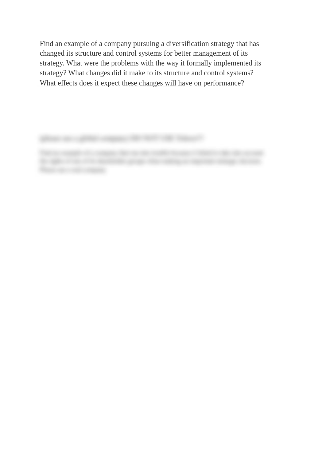 Find an example of a company pursuing a diversification strategy that has changed its structure and_d5hsbyuyvaj_page1