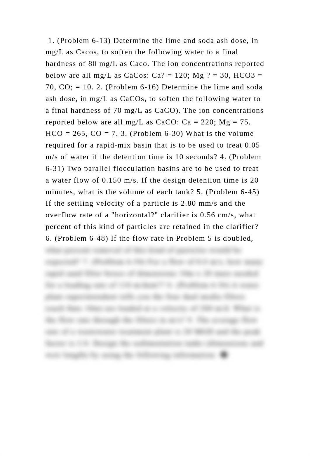 1. (Problem 6-13) Determine the lime and soda ash dose, in mgL as Ca.docx_d5hvxfc7amt_page2