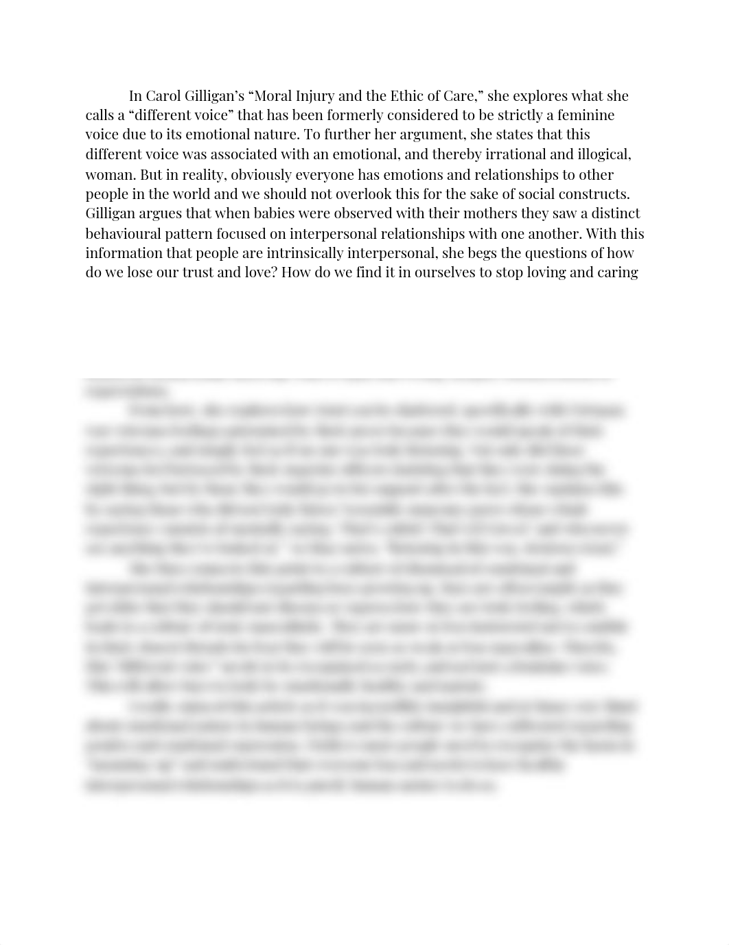 In Carol Gilligan's "Moral Injury and the Ethic of Care".pdf_d5ipbkzckbe_page1