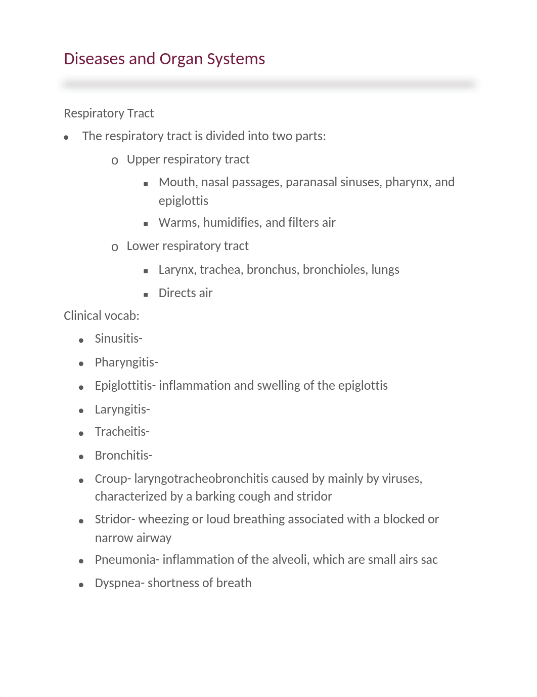 Diseases and Organ Systems notes -- exam 5.docx_d5ipnxacydp_page1