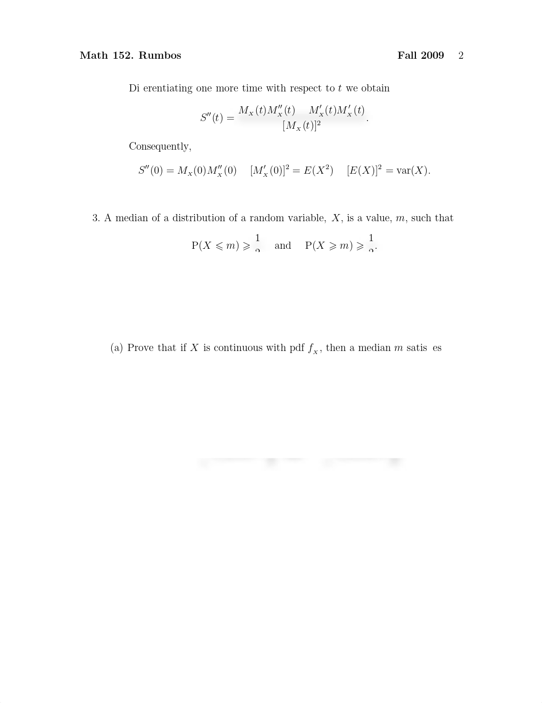 Exam 1 Review Problem Set Solution Fall 2009 on Statistical Theory_d5ivokoifrs_page2