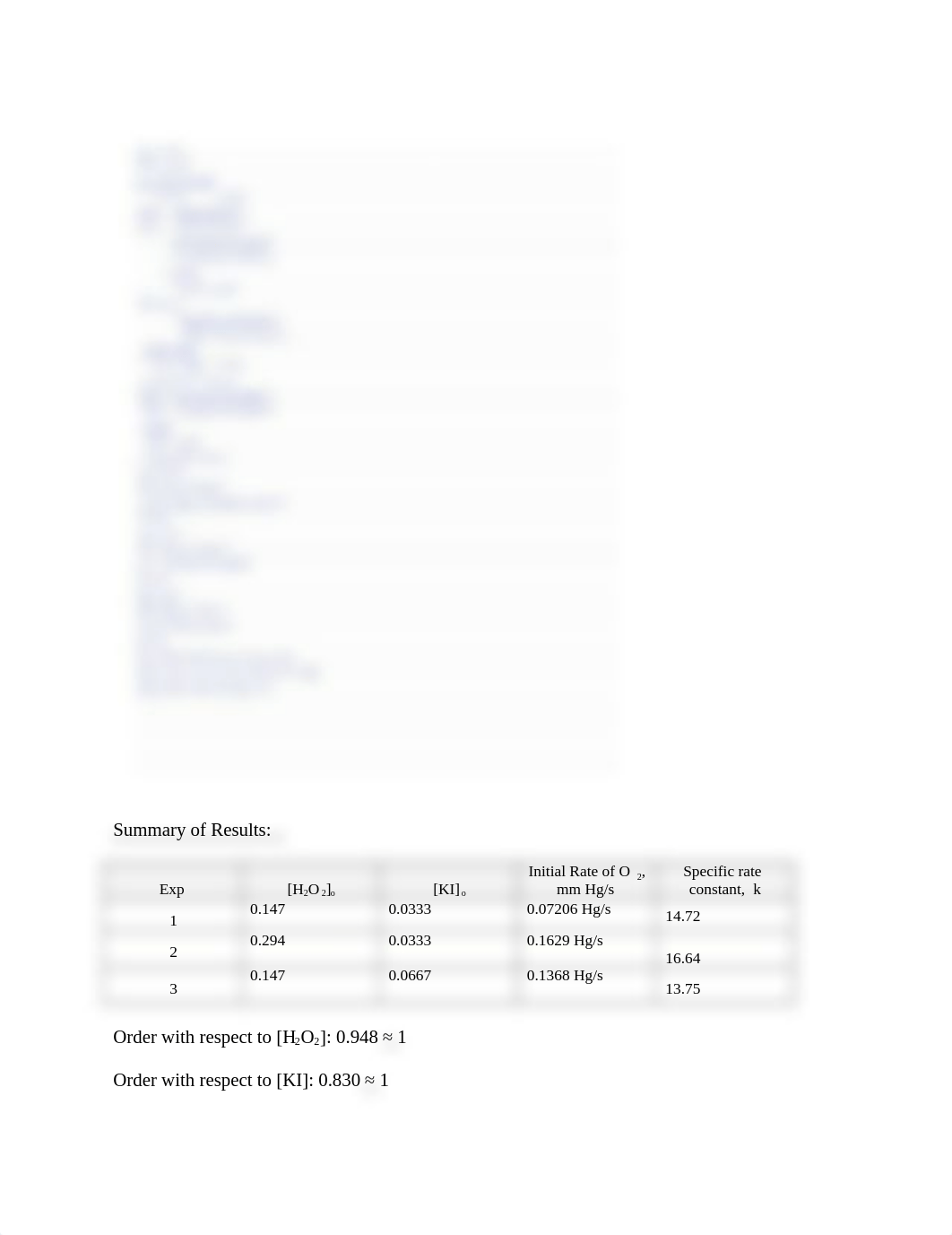 Chemistry 111 Lab 5; Chemical Kinetics of Hydrogen Peroxide Decomposition .docx_d5izofbx5jy_page3