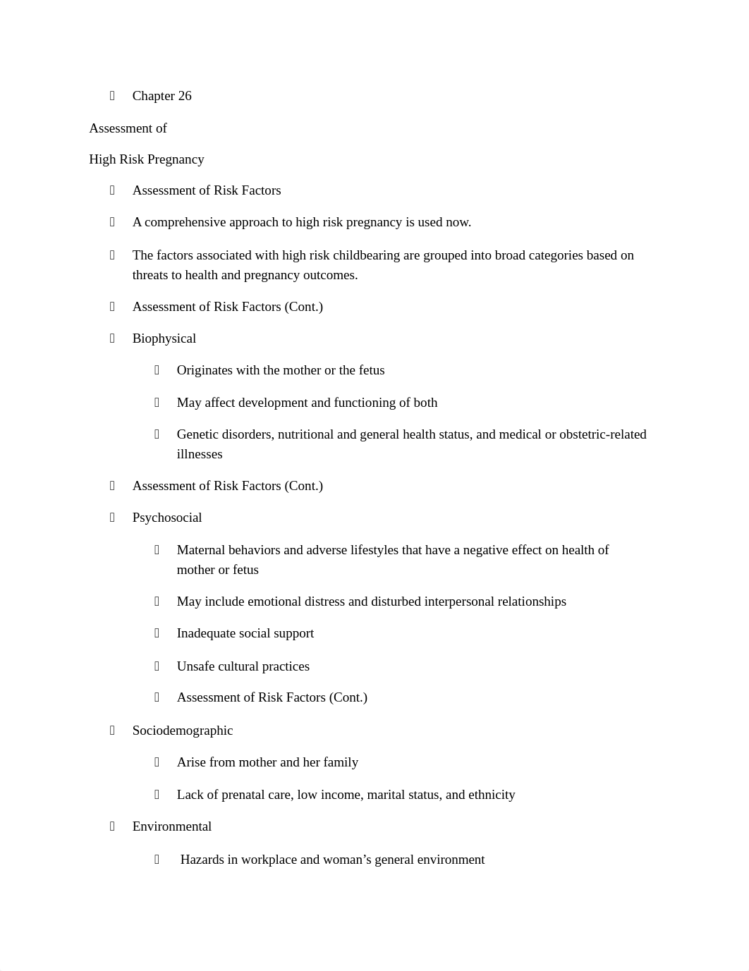 HIGH RISK PREGNANCY STUDYGUIDE with lamar_d5jbnsidvzy_page1