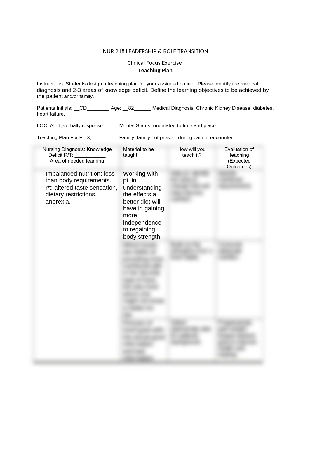 NUR 218 Clinical focus Exercise Teaching Plan..docx_d5jeybw3xbi_page1