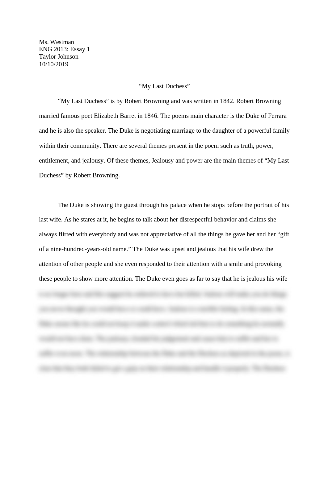 My Last Duchess TRJ Essay (1).docx_d5jrczz2e3u_page1