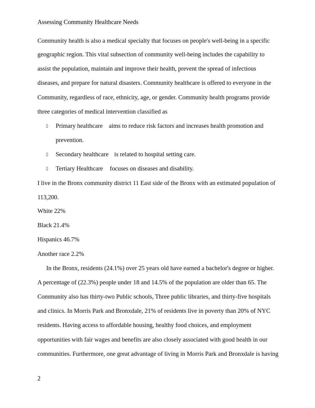 Assessing Community Healthcare Needs Final Draft.docx_d5jy4pdwcrt_page2