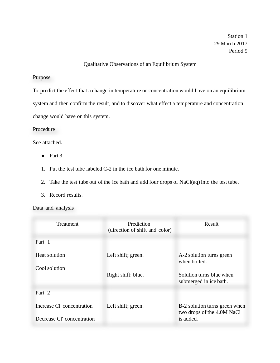 Lab report - Qualitative Observations of an Equilibrium System - Google Docs.pdf_d5k3xbc030s_page1