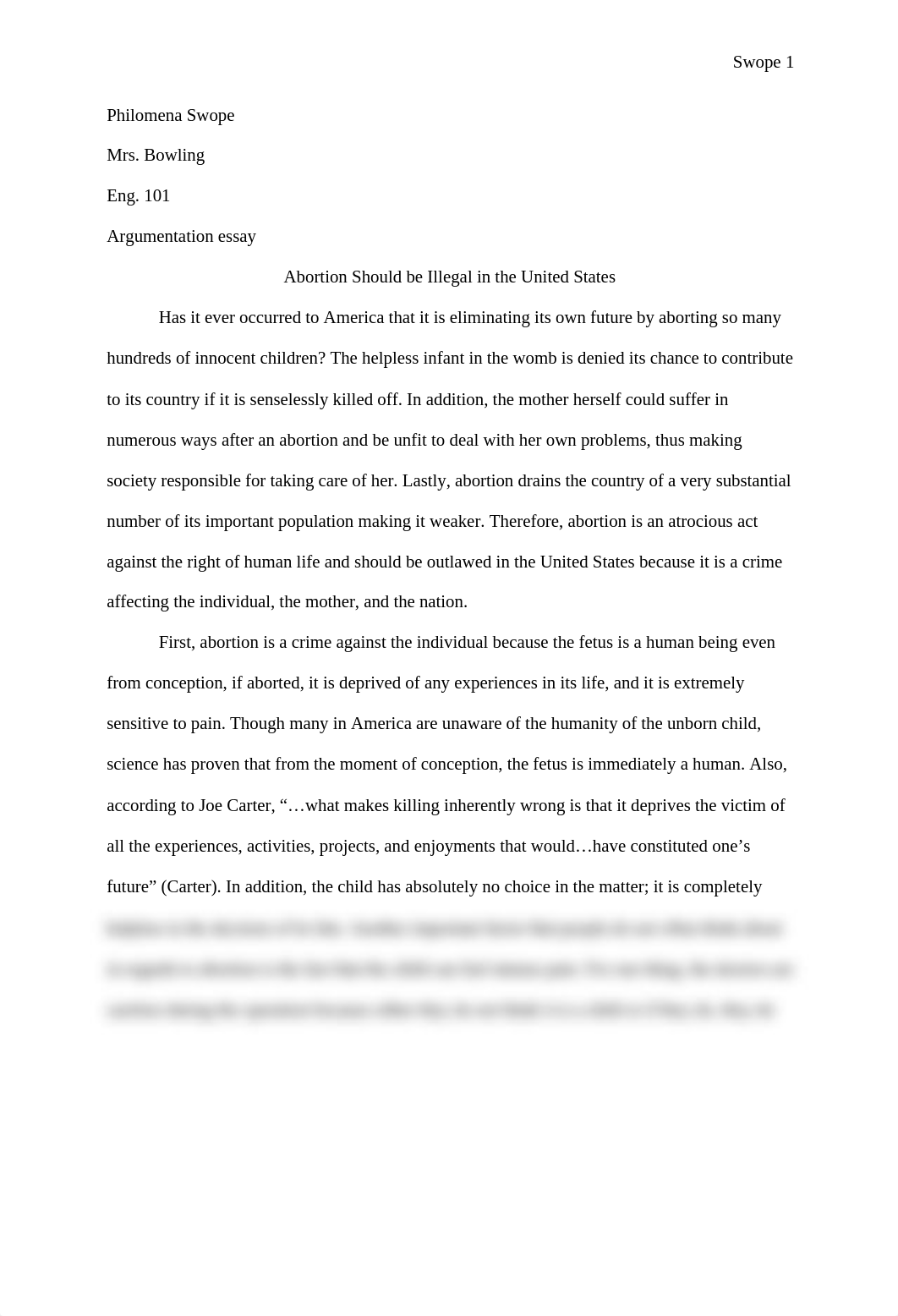 Against abortion, Argumentation essay.doc_d5kcq7chlxe_page1