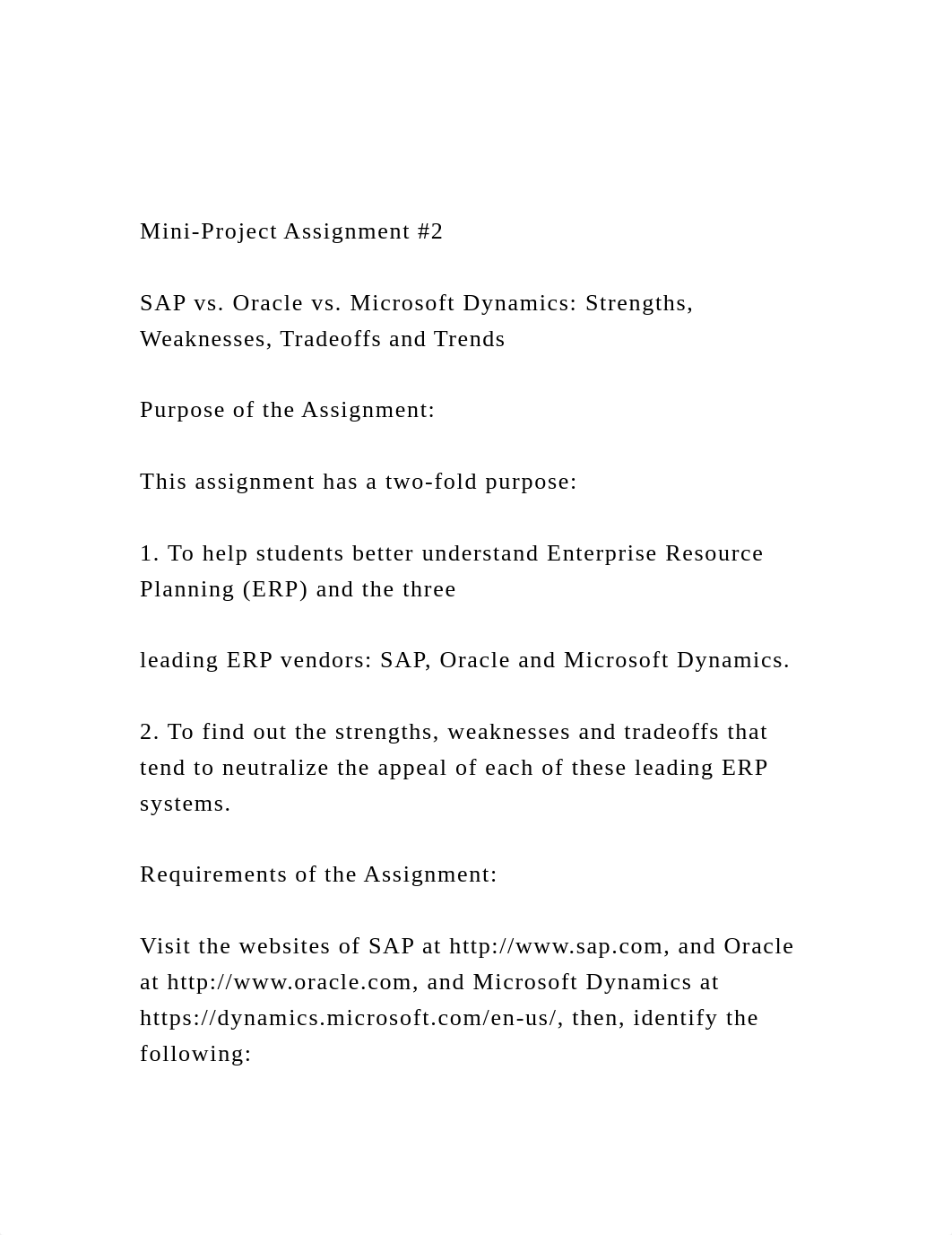 Mini-Project Assignment #2SAP vs. Oracle vs. Microsoft Dynam.docx_d5kgmb99gk8_page2