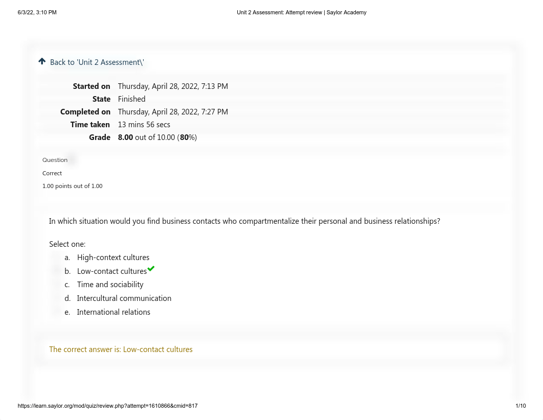 BUS208Unit 2 Assessment_ Attempt review _ Saylor Academy.pdf_d5kkb49aa6p_page1