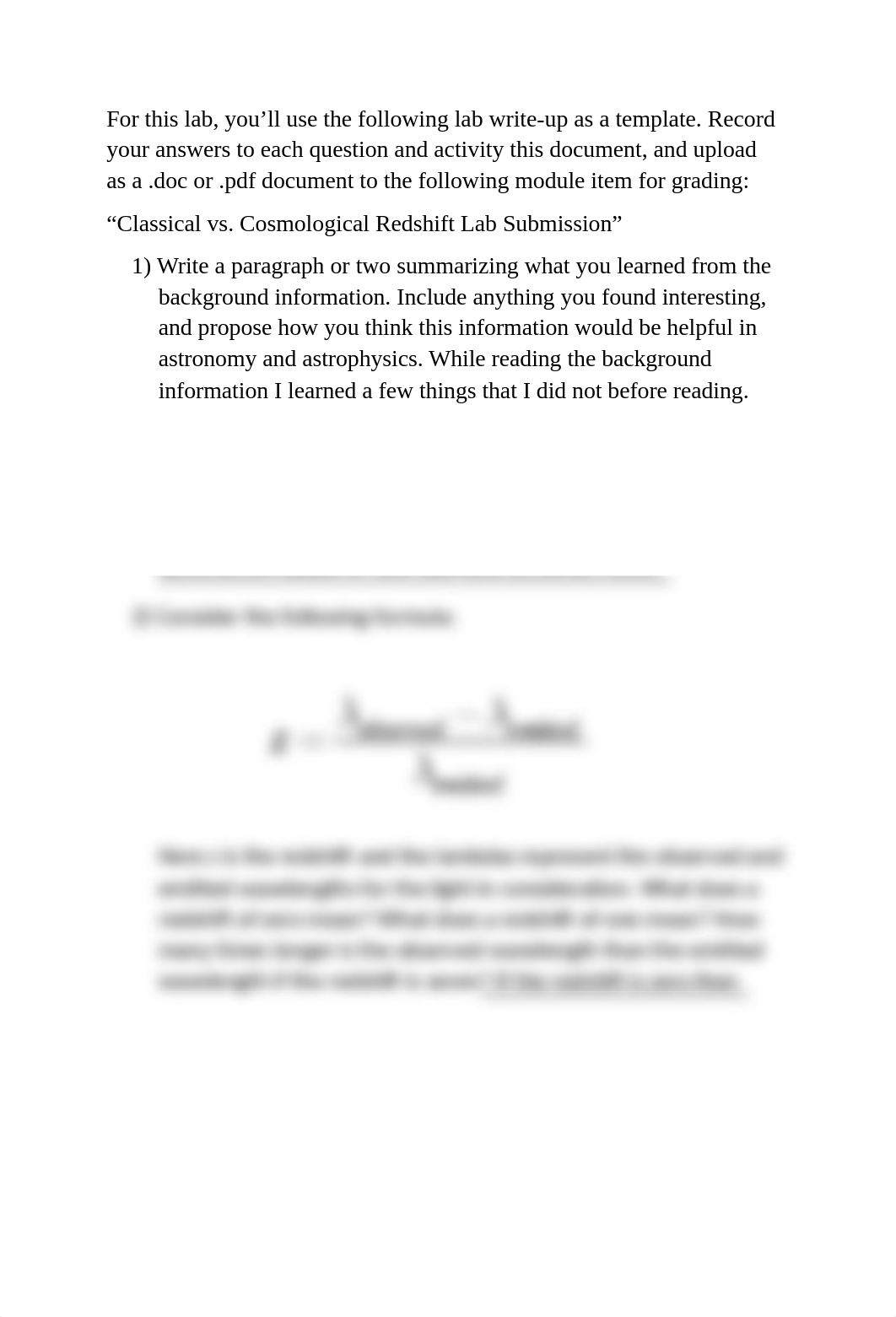 Classical vs Cosmological Redshift Lab Activity Trew Woodley.docx_d5kl8ibhmxp_page1