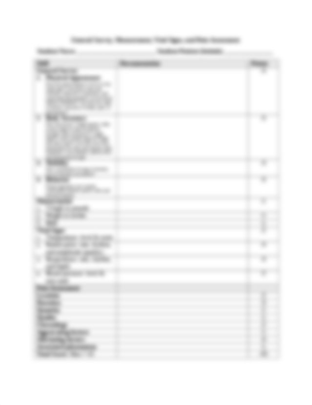 General survey, vital signs, and pain assessment.doc_d5kw25fd4e8_page1