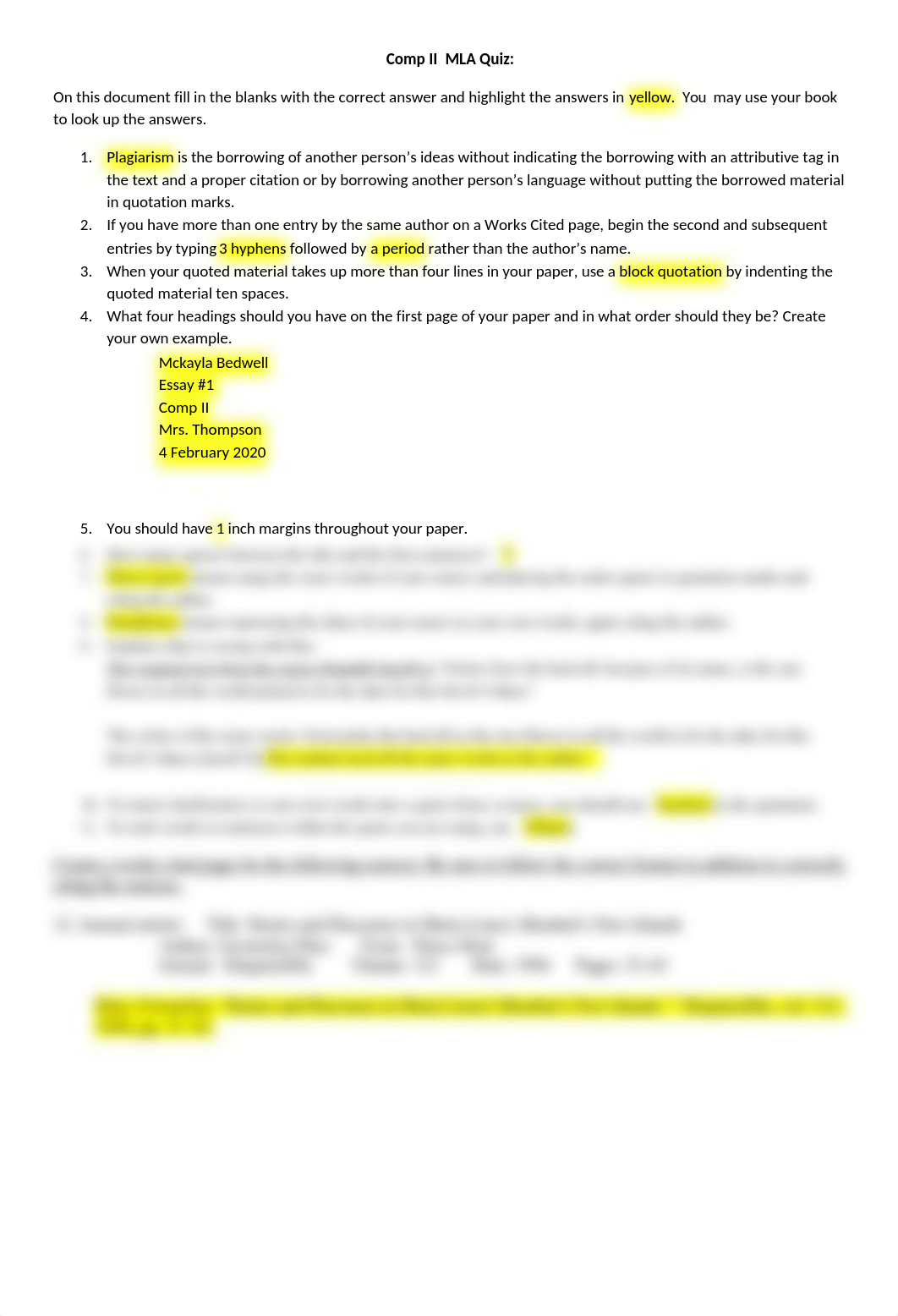 Comp II  MLA Quiz Answers.docx_d5kw3dobucl_page1