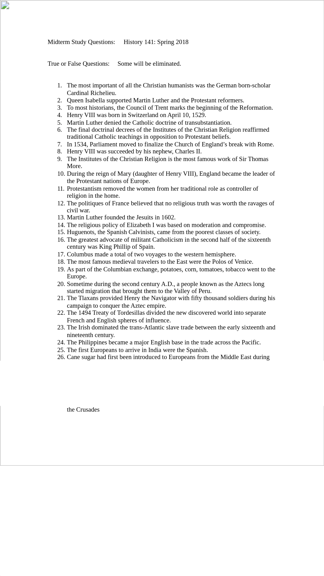 Canvas - History 141 midterm study questions Spring 2018.doc_d5l309m0ust_page1