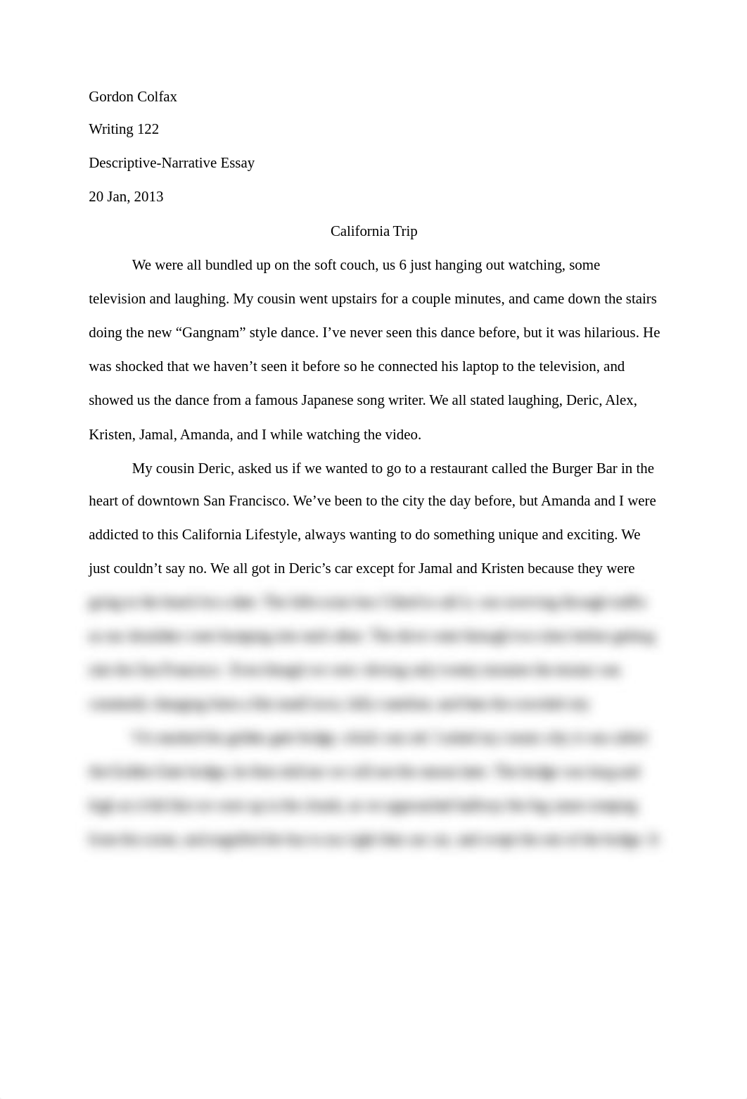 writting122 California Trip Essay#2_d5l3wduq31g_page1