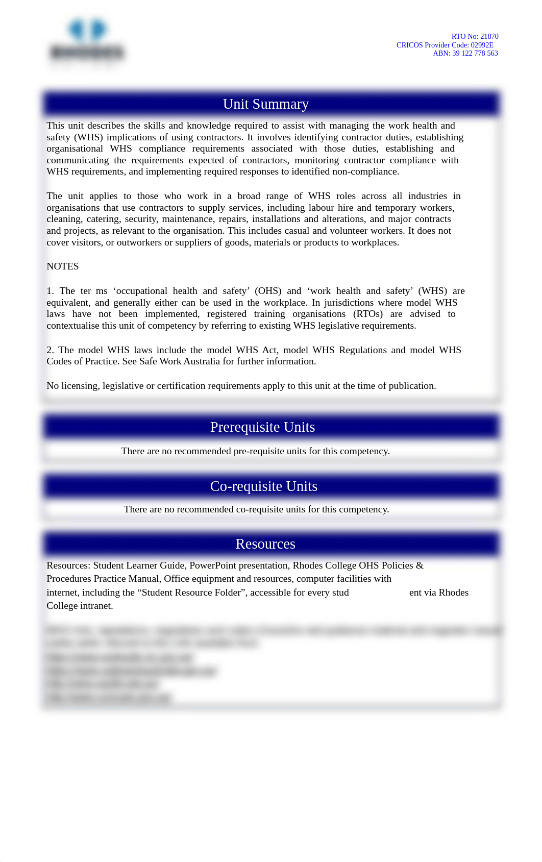 SATool - BSBWHS418 - Assist with managing WHS compliance of contractors - v July 2021.pdf_d5l77s3vpbz_page2