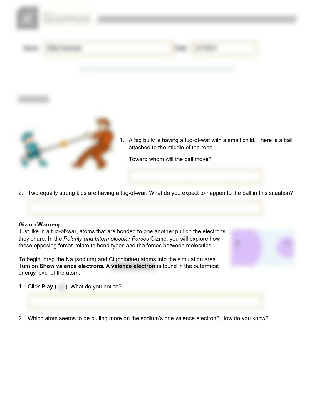 Elliot Hickman - Polarity and Intermolecular Forces Gizmo Lab.pdf_d5ldbnob9sm_page1