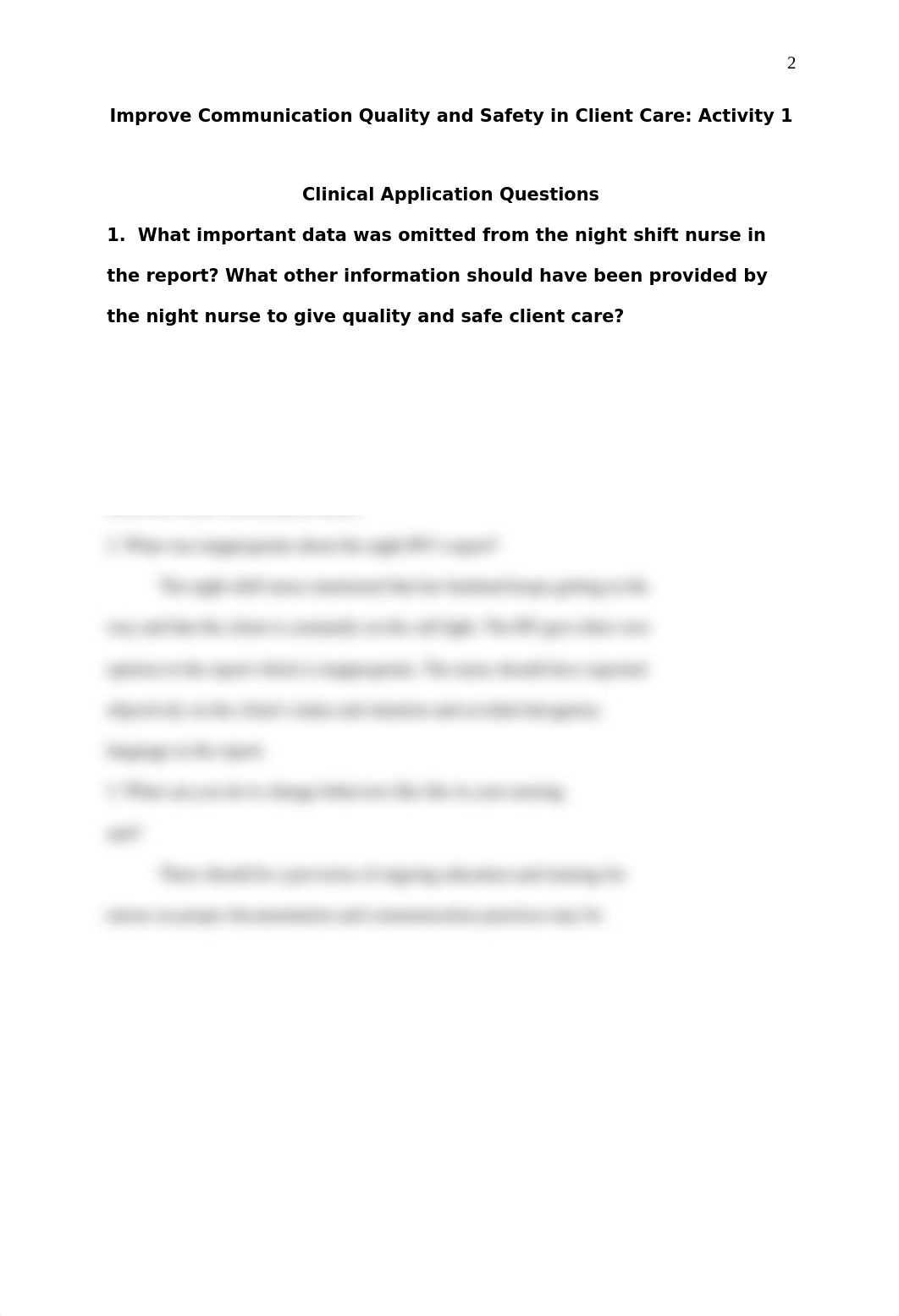 MODULE 2 Improve Communication Quality and Safety in Client Care- Activity 1.docx_d5ljg5h56dw_page2