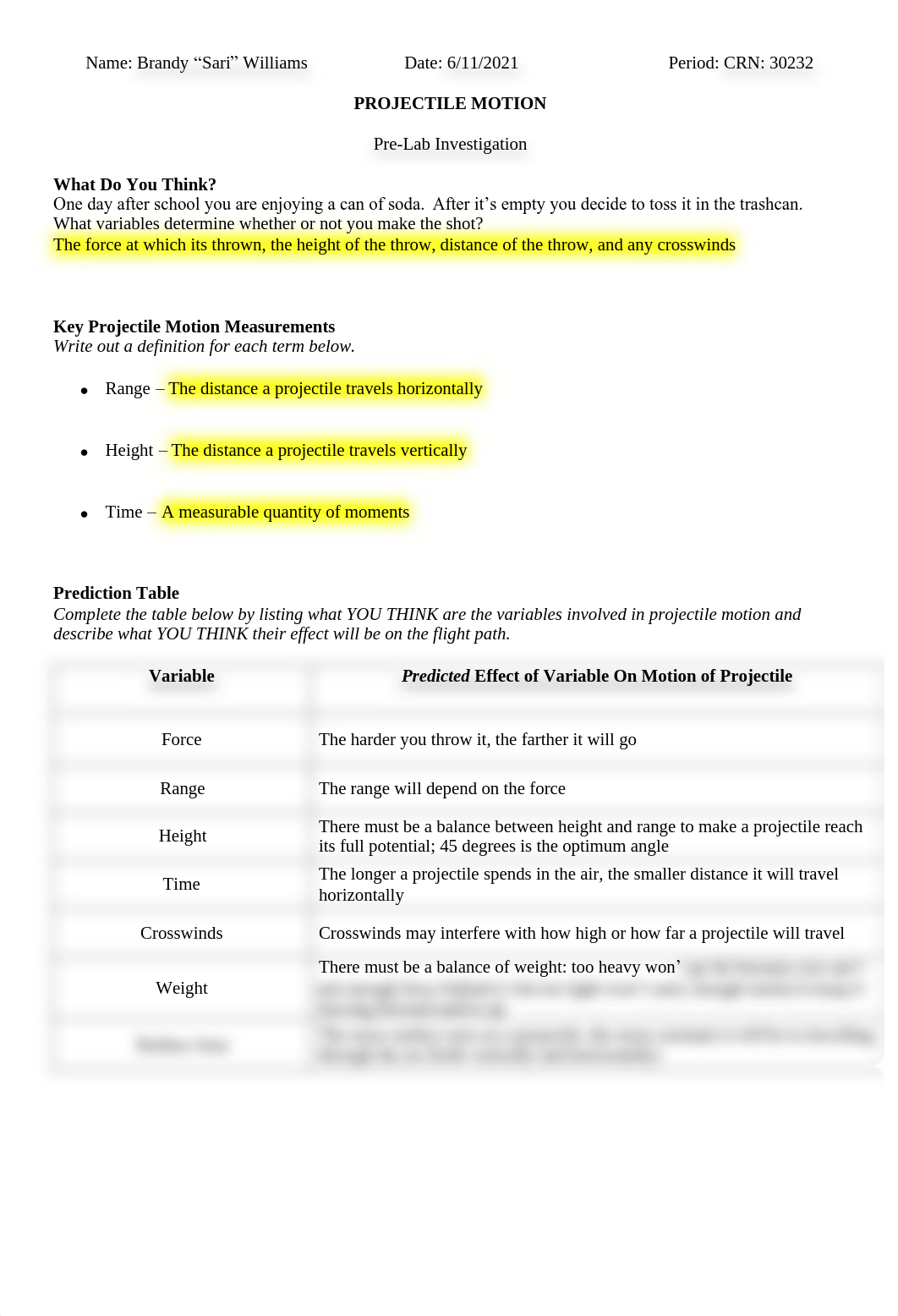 Lab 3 Projectile Motion Lab (Complete).pdf_d5lthcuwhjs_page1