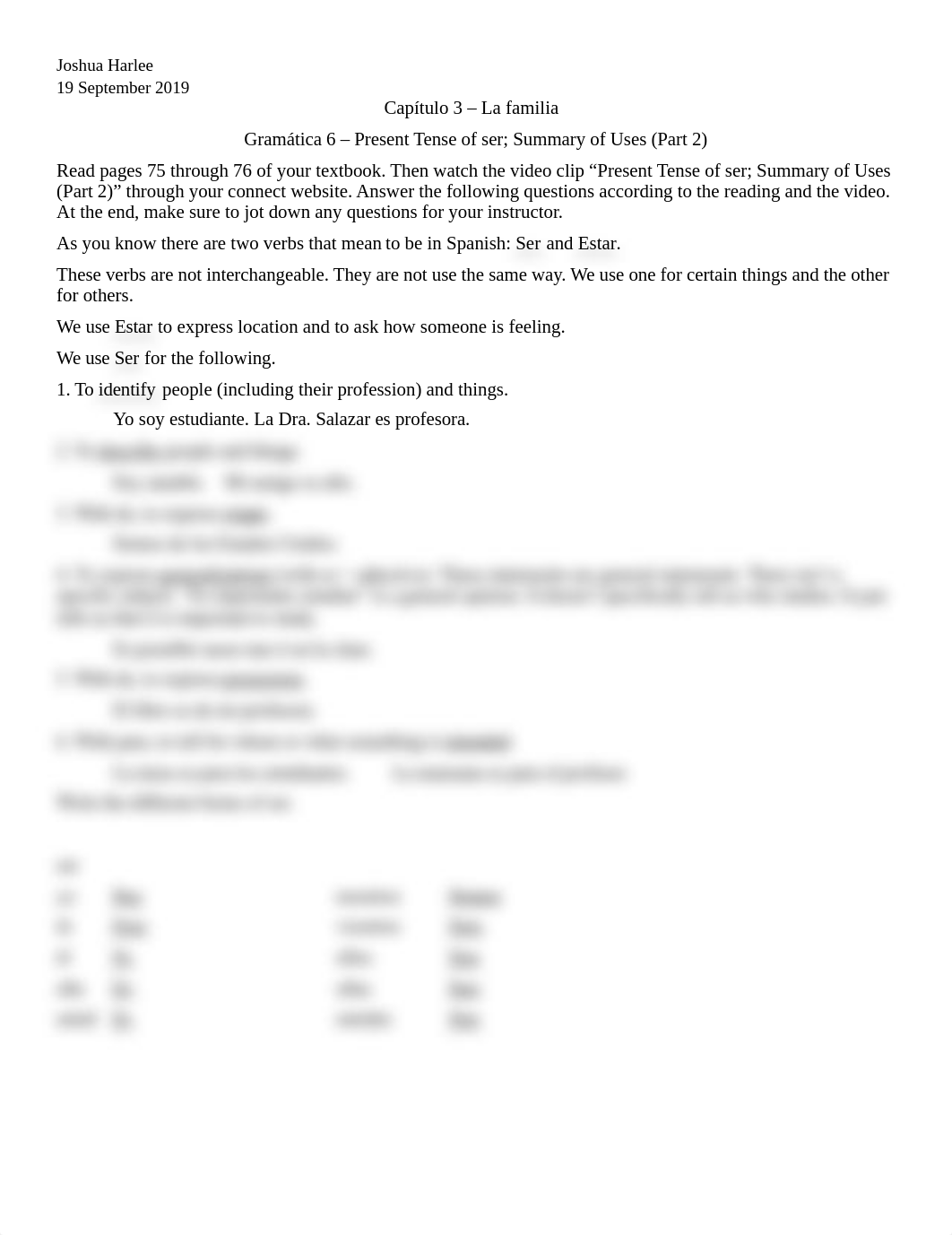 6 Present Tense of ser; Summary of Uses (Part 2).docx_d5m422cnwul_page1