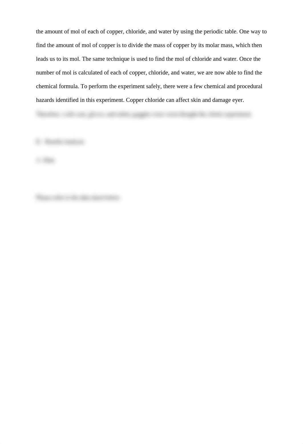 Exp 4  Determination of the Chemical Formula of Copper Chloride Hydrate Kirolos Abdelmaseih 4.docx_d5m5r9x8zi4_page2