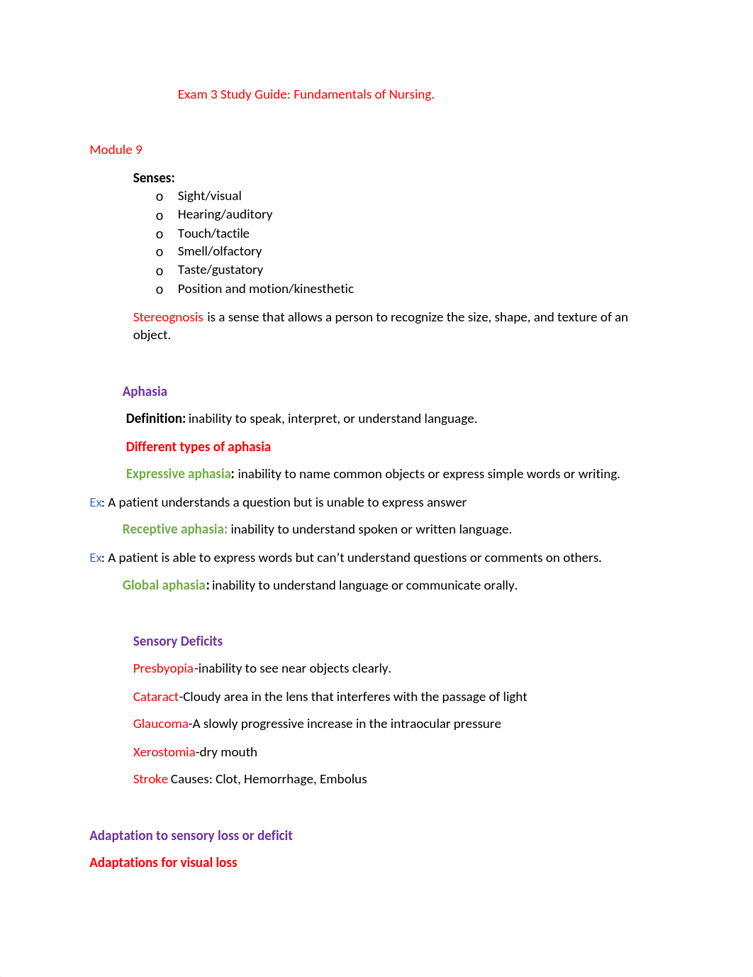 Exam 3 Study Guide fundementals.docx_d5mtoldggzo_page1