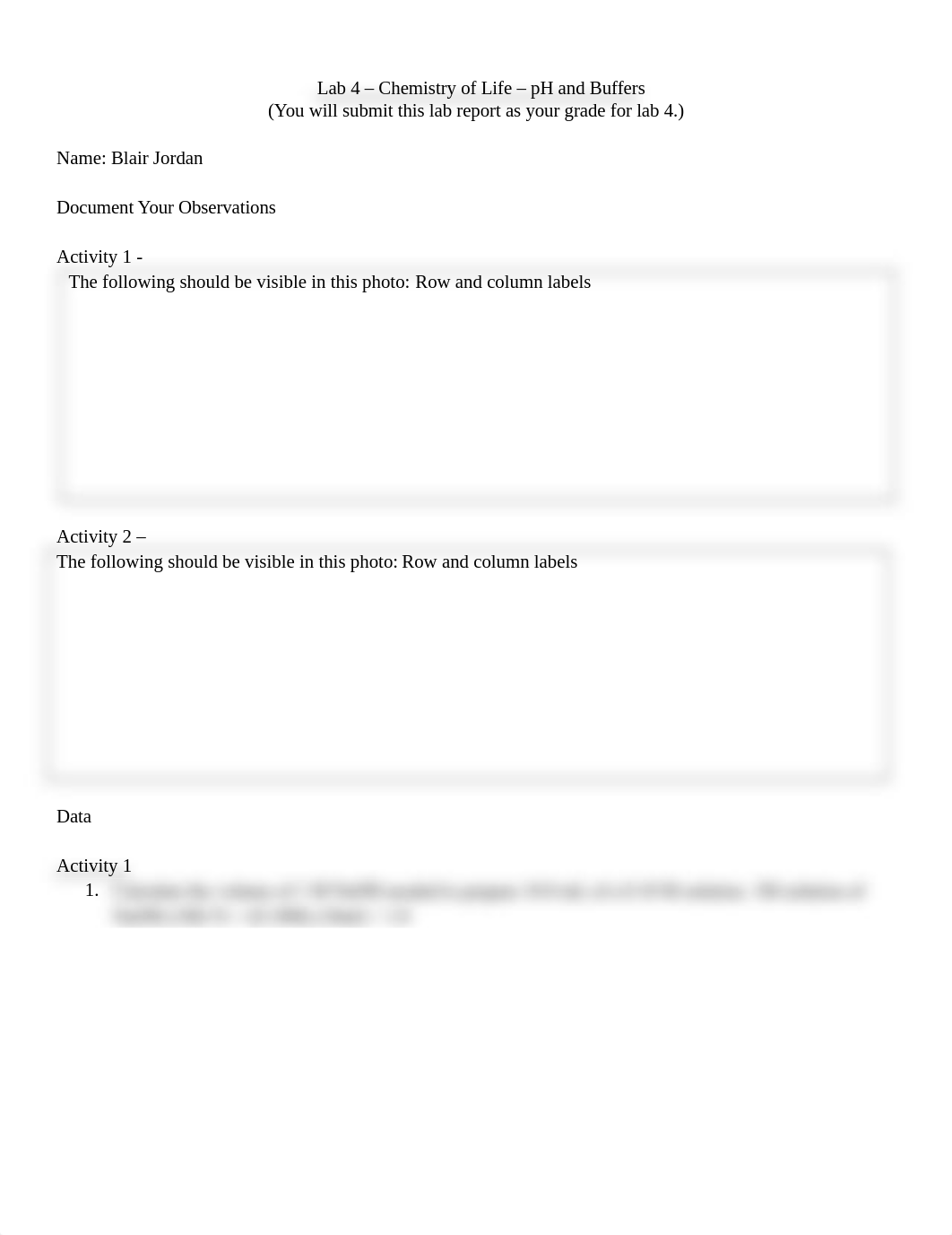 Blair Jordan Lab 4 Chemistry of Life - pH and Buffers Lab Report.docx_d5n3p93fgcy_page1