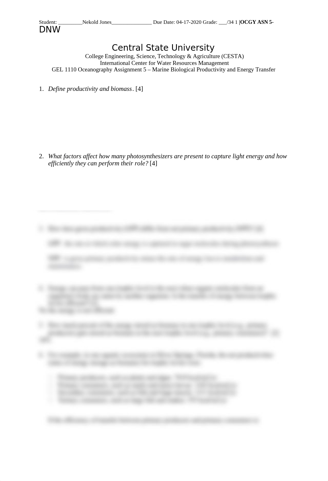 GEL 1110 Oceanography Assignment 5 - Marine Productivity and Energy Transfers.docx_d5n94kgyrjd_page1