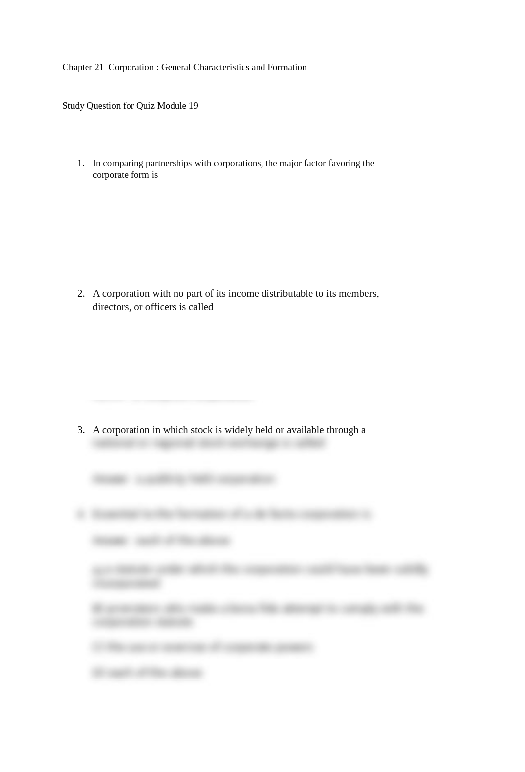 Chapter 21  Corporation  General Characteristics and Formation  Study Question for Module 19 Quiz.do_d5ne75li7t6_page1