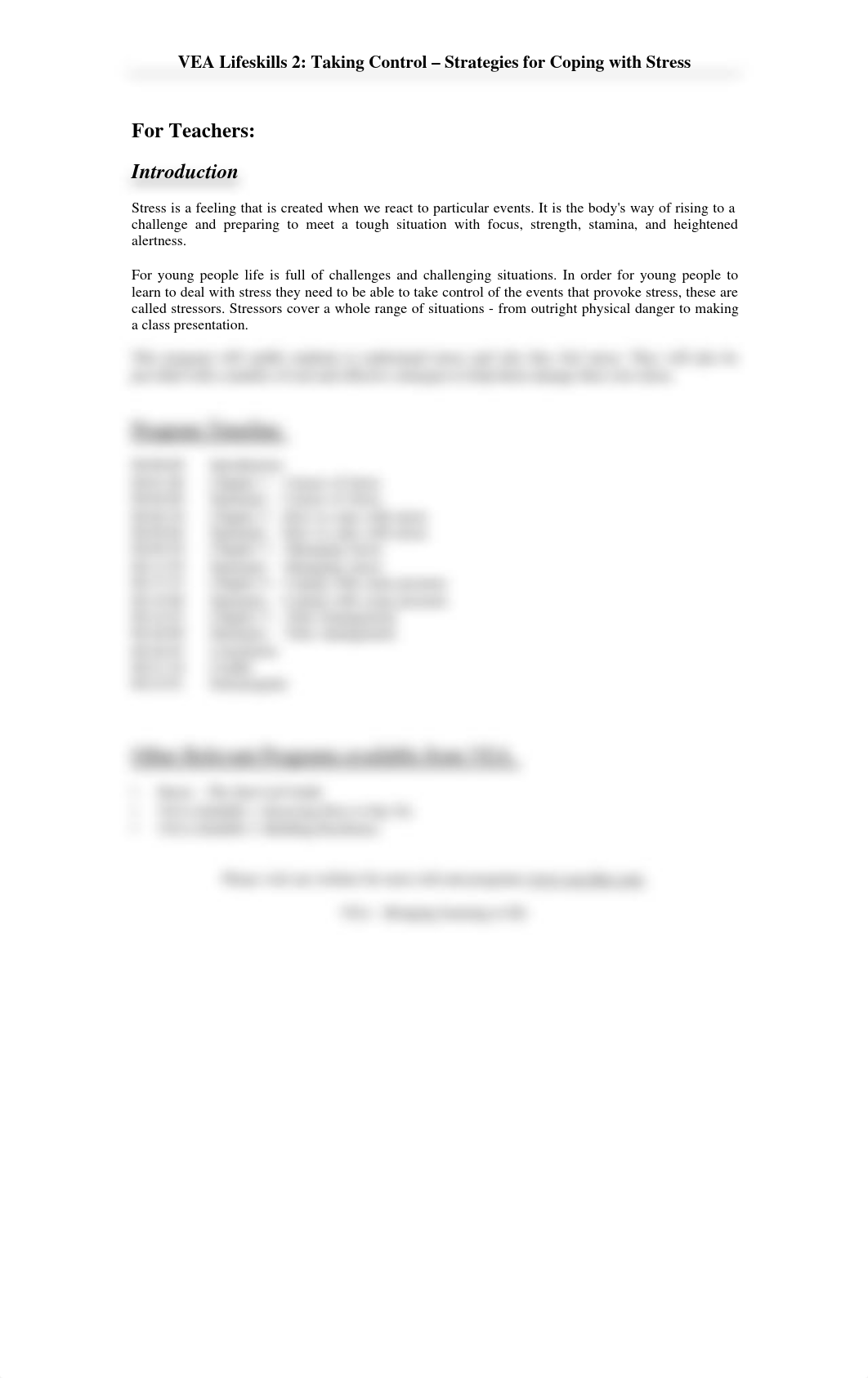 VEA Lifeskills 2 - Taking Control - Strategies For Coping With Stress_d5nh0jsapku_page2